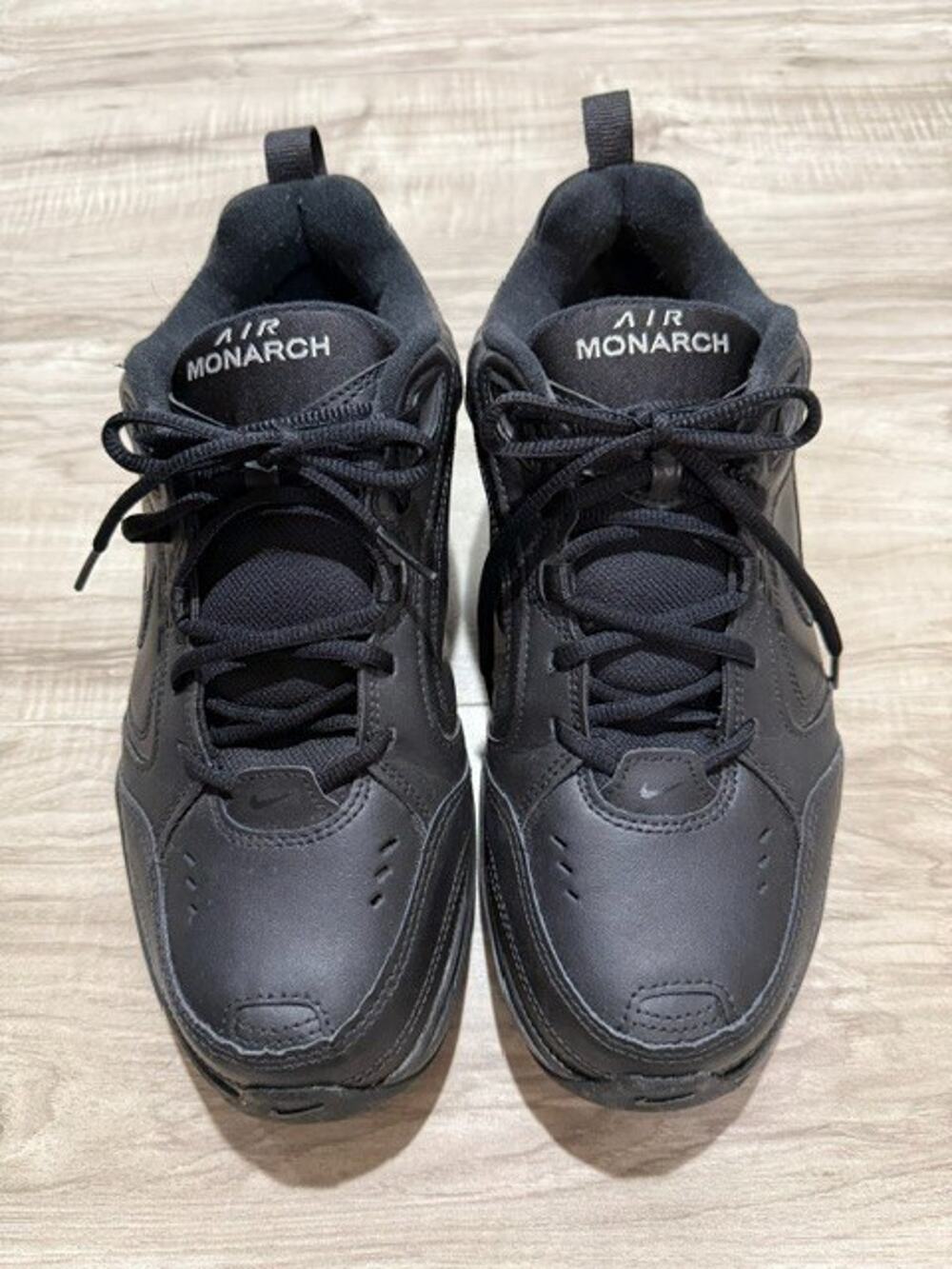 Nike Air Men's Monarch IV Full Length Athletic Shoes Sneakers-Black- Size 10.5